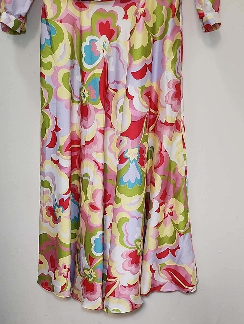 Rickie Freeman by Teri Jon Women's Yellow Floral V-Neck Dress Size 8 - Picture 7 of 15